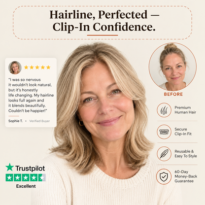 Premium Clip-In Hairline Topper