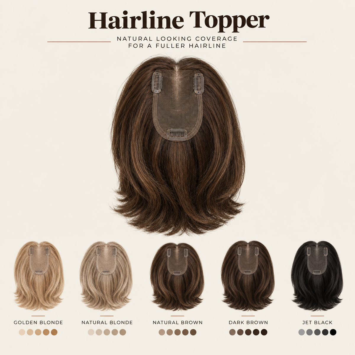 Premium Clip-In Crown Topper